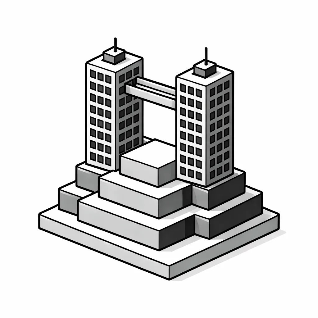 Flat isometric illustration for Joint ventures & holdings