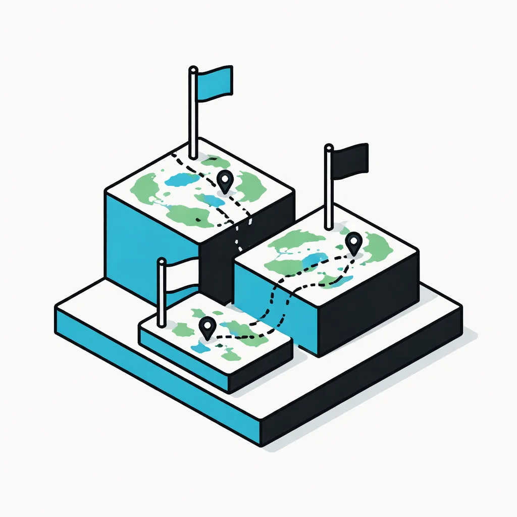 Flat isometric illustration for Sector x country guides